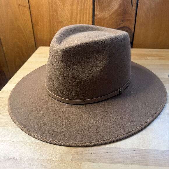 Will + Bear Andy Oak Wide Brim Felt Fedora (Brown, Size Large) — Like New - Picture 10 of 16